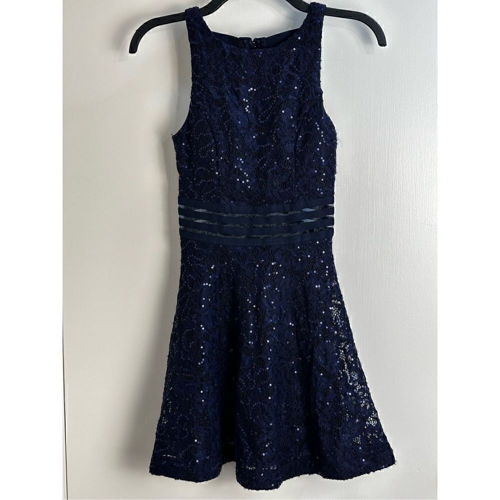 Speechless navy blue sequined dress - juniors size 0
